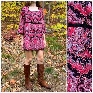 Nwt! Free People Paisley Tunic Dress, S.